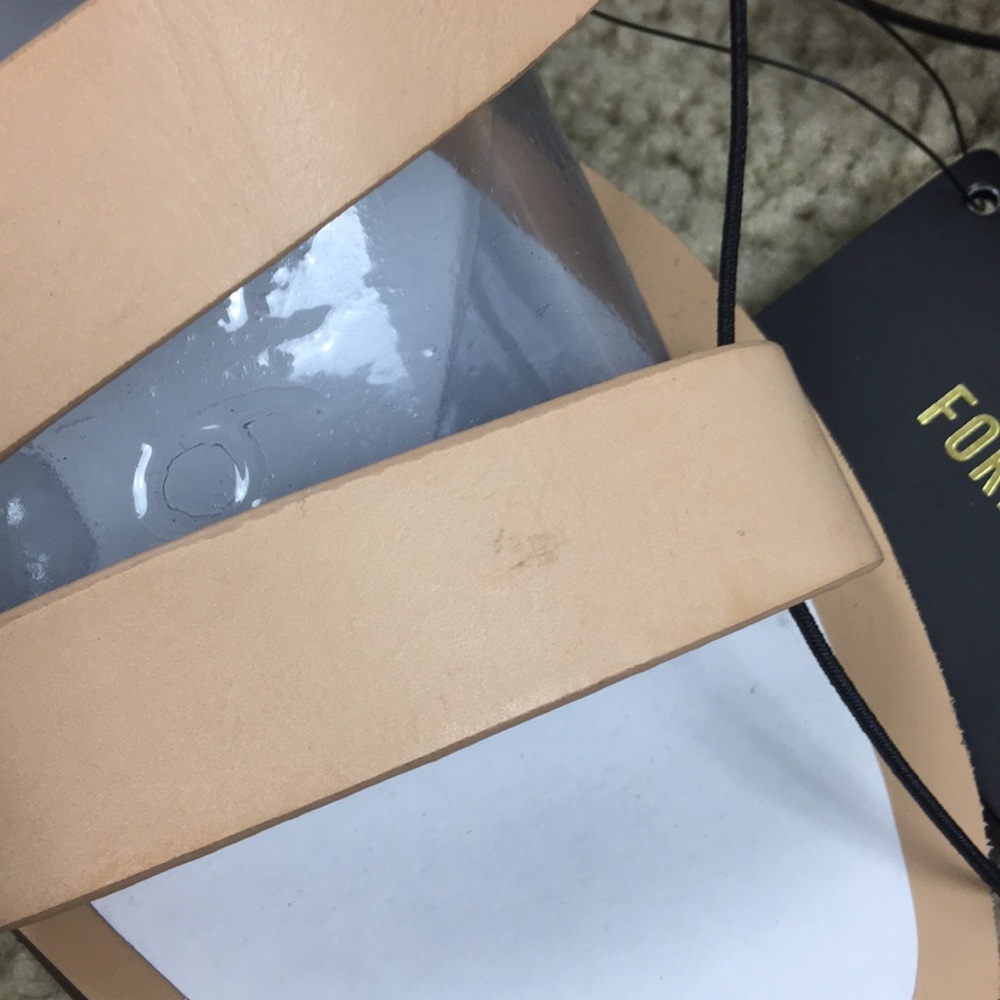 Forever 21 Nude Sandal Heels Shoes Size 6.5 - Picture 6 of 7